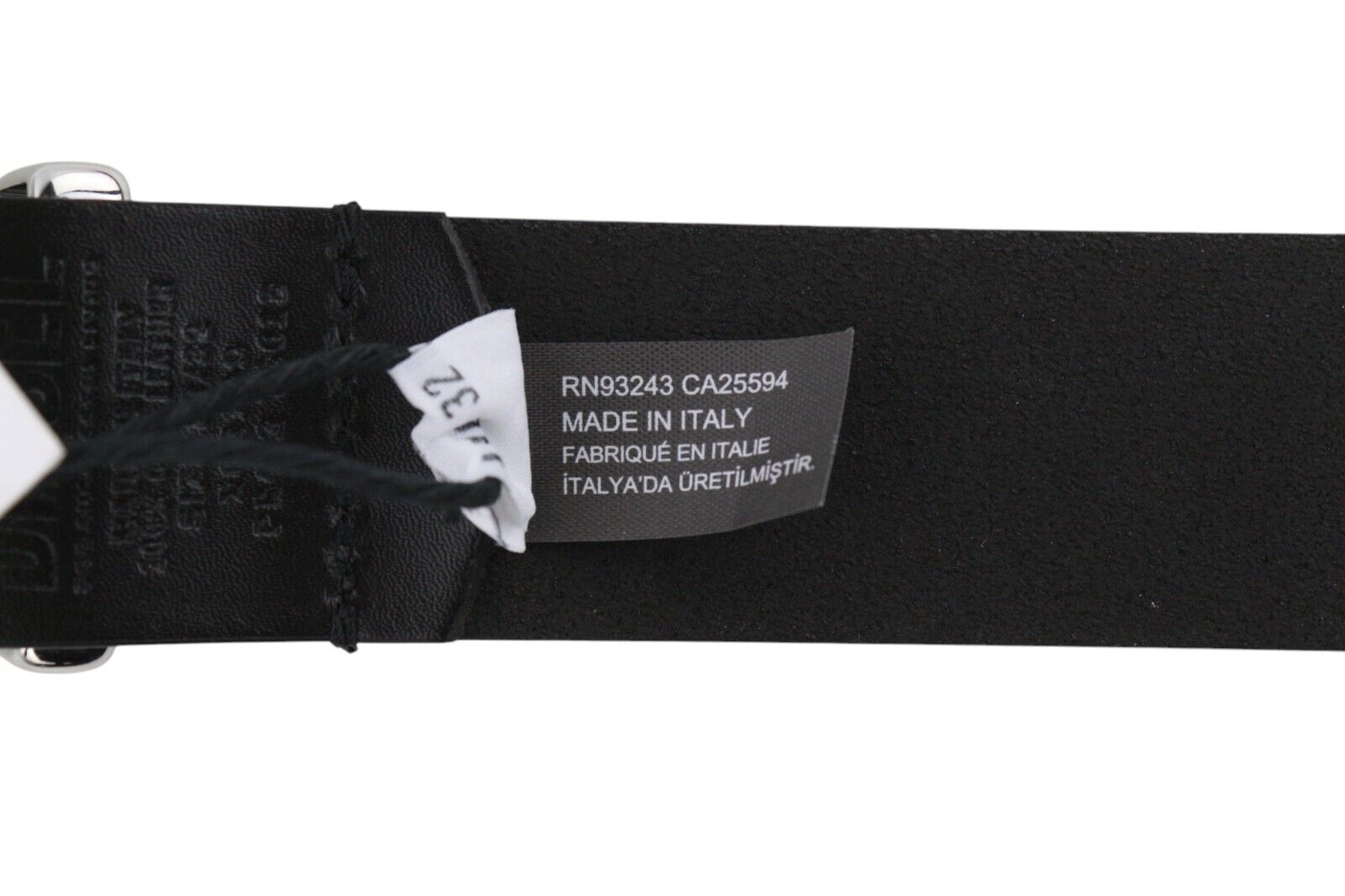 DIESEL B-Burny Women Belt 80 cm Black Genuine Leather Detailed Metal RRP180