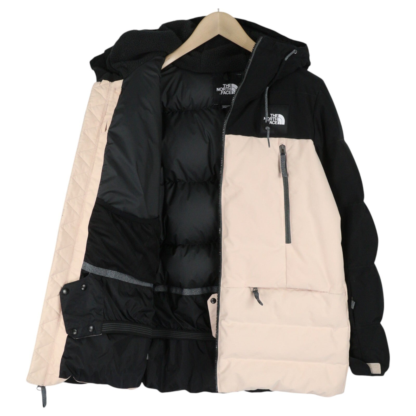 THE NORTH FACE Pallie Women Jacket L Snow Down Insulation Hooded Lined Ski Logo