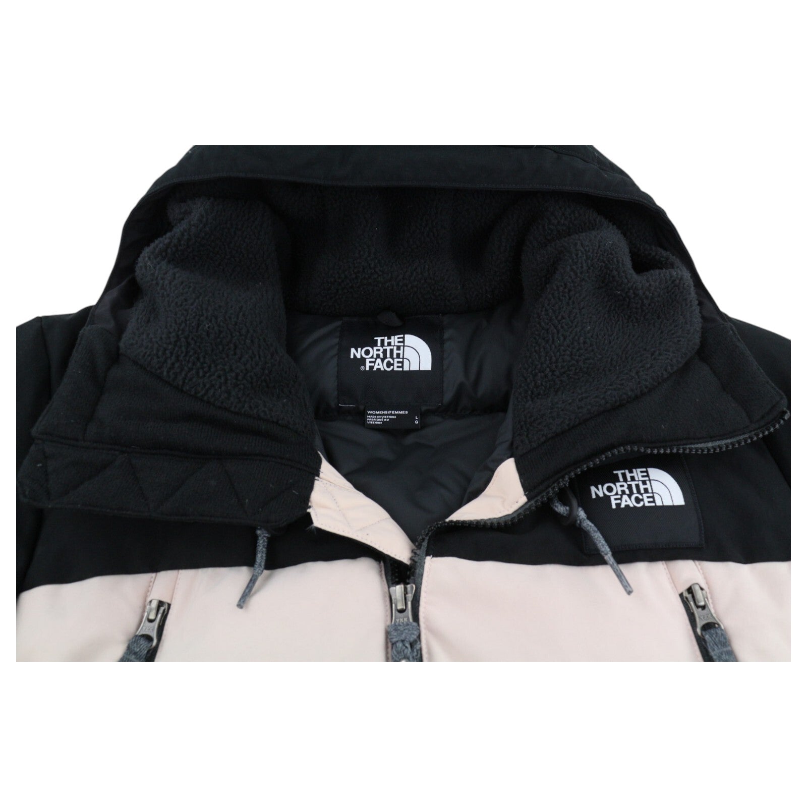 THE NORTH FACE Pallie Women Jacket L Snow Down Insulation Hooded Lined Ski Logo