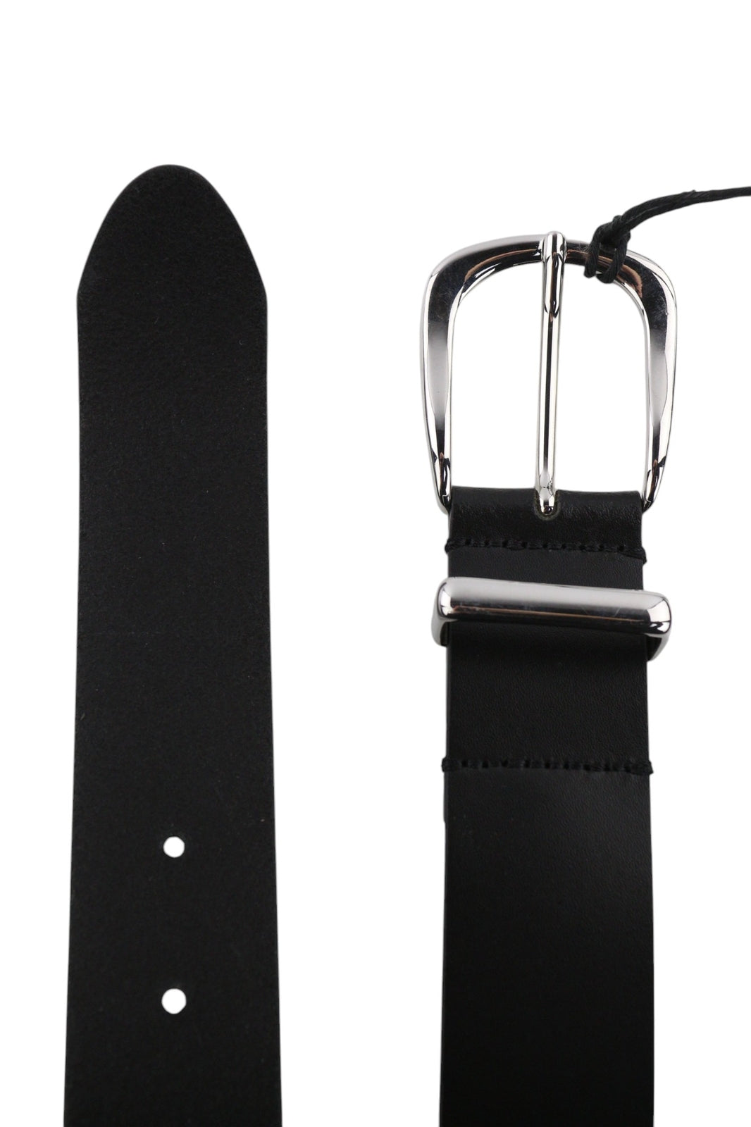 DIESEL B-Burny Women Belt 85 cm Black 100% Leather Detailed Metal RRP180