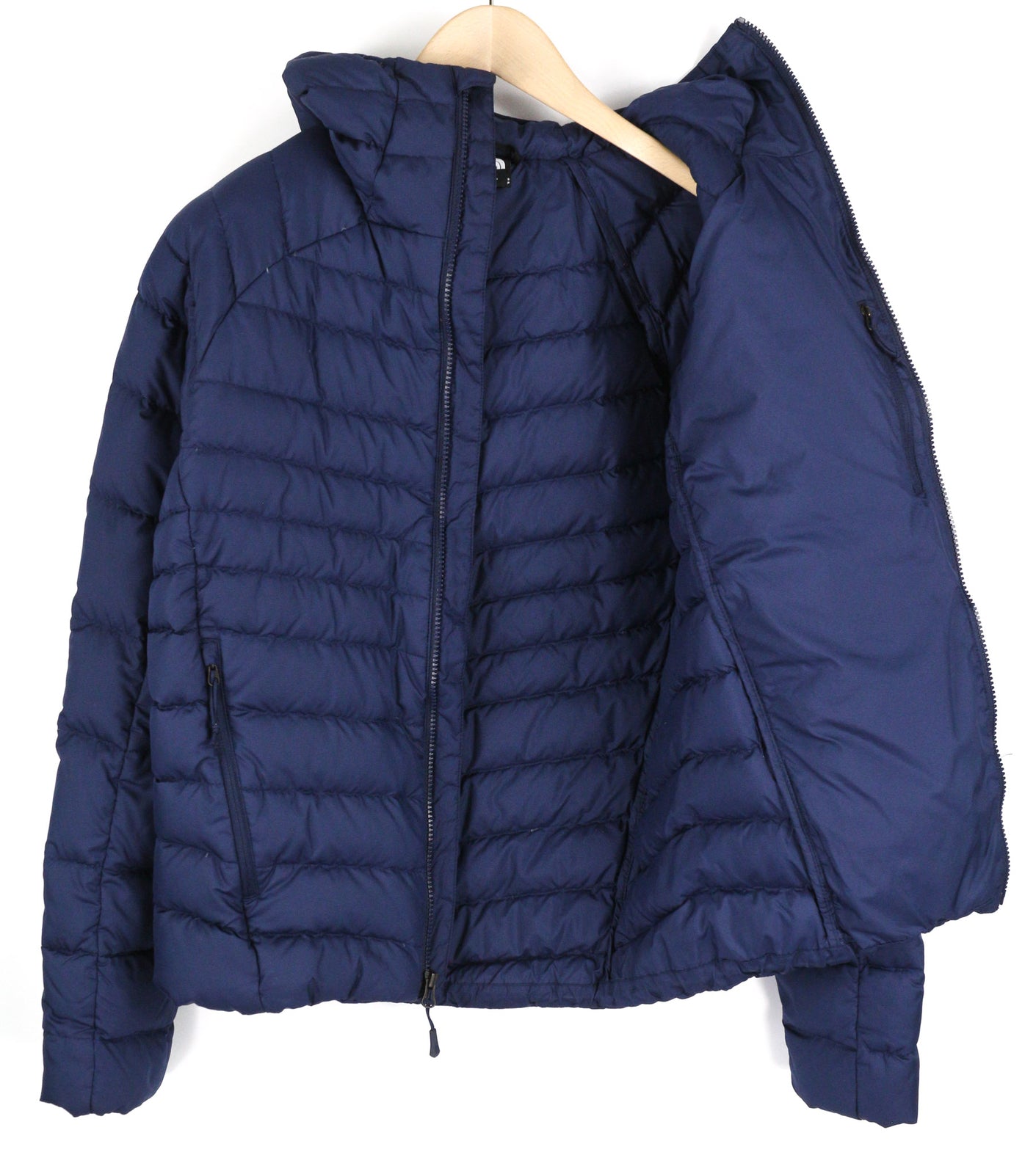 THE NORTH FACE Hometown Men Jacket S Blue Zip 550 Down Insulated Puffer Hooded