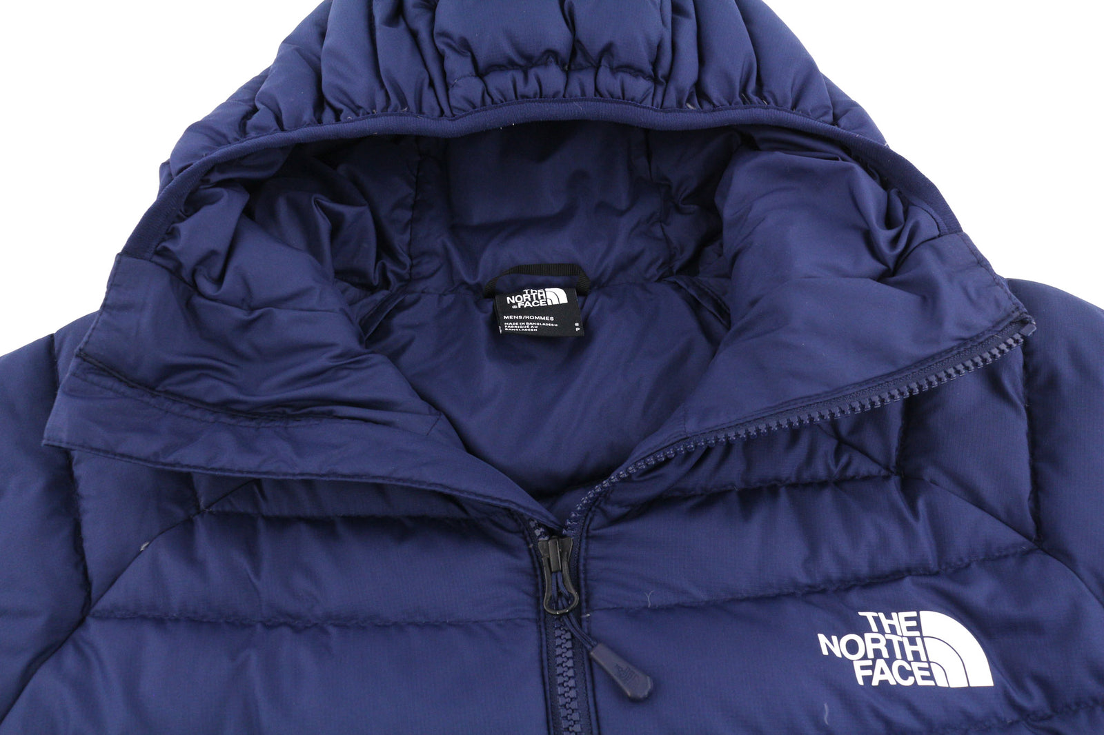 THE NORTH FACE Hometown Men Jacket S Blue Zip 550 Down Insulated Puffer Hooded
