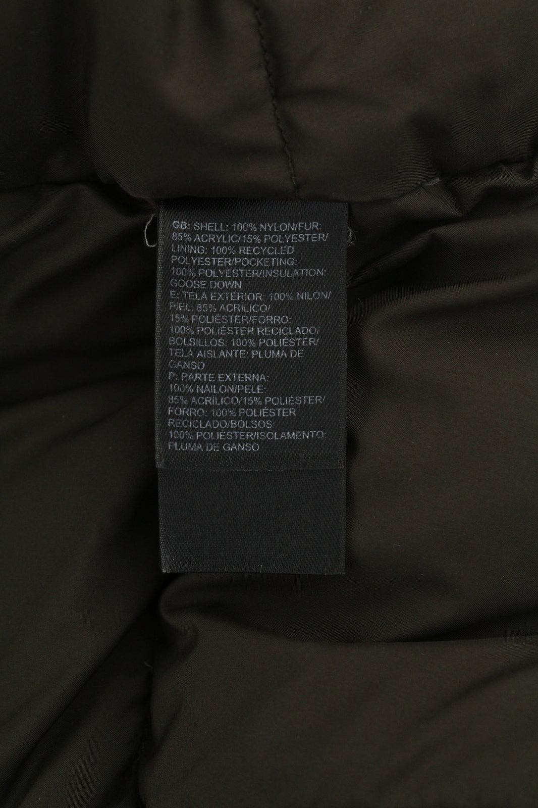 THE NORTH FACE Women Jacket S Brown Parka Goose Down Insulation Hooded Logo