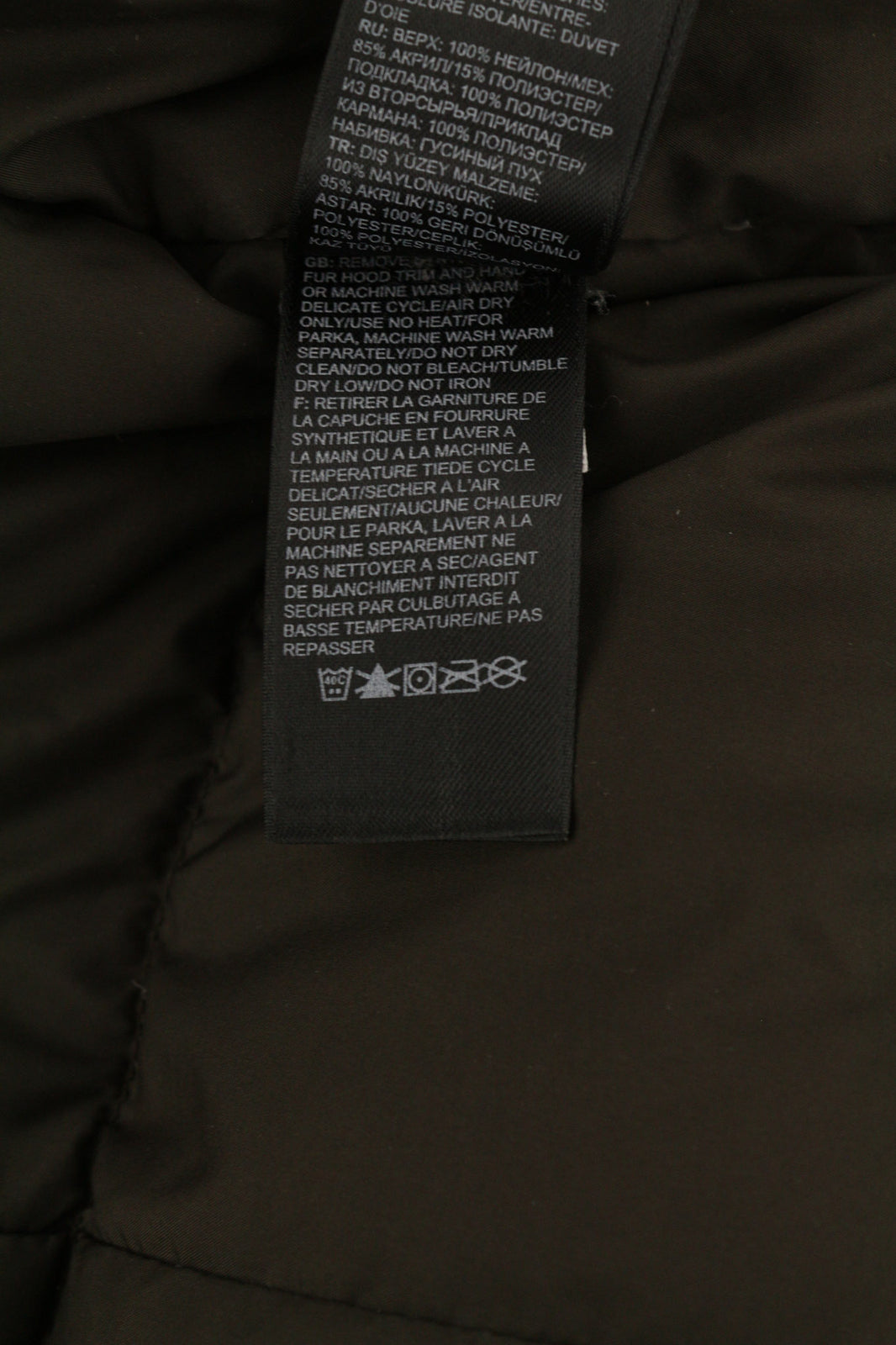 THE NORTH FACE Women Jacket S Brown Parka Goose Down Insulation Hooded Logo