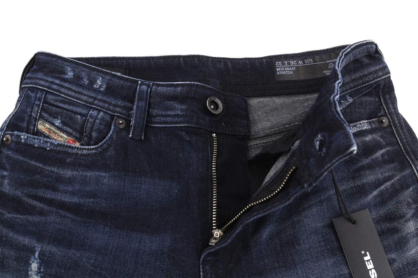 DIESEL D.N.A. Reen 0844T Women Jeans W26/L32  Regular Straight Stretch Distress