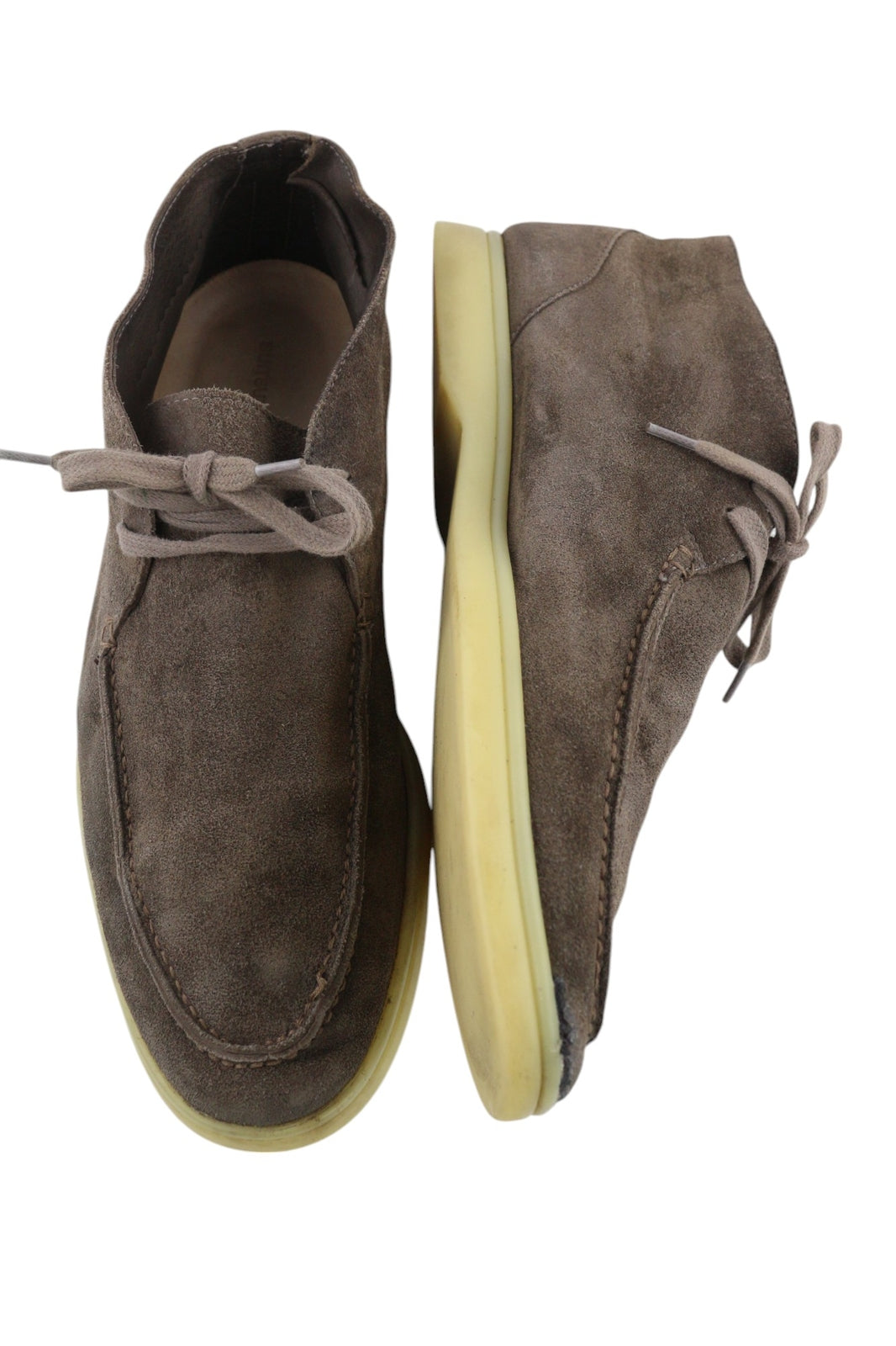 SUITSUPPLY Men Shoes EU43 Brown Leather Suede Casual Laced High-Top