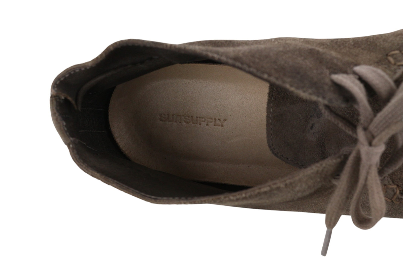 SUITSUPPLY Men Shoes EU43 Brown Leather Suede Casual Laced High-Top