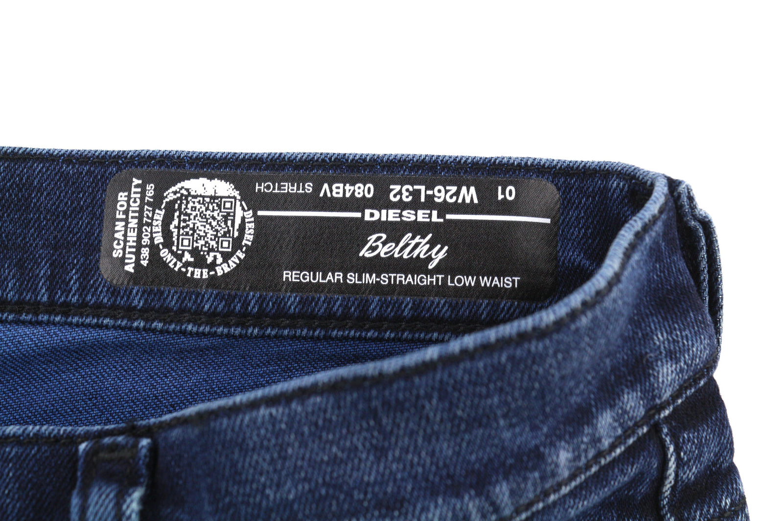 DIESEL Belthy 084BV Women Jeans W26/L32 Regular Slim Straight Low Waist Stretch