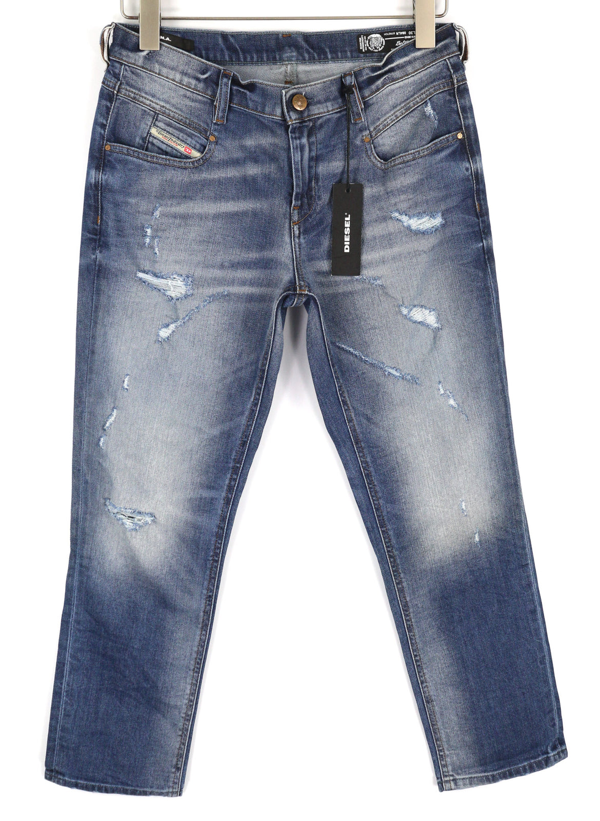 DIESEL Belthy-Ankle 084LR Women Jeans W26/L30 D.N.A. Slim Straight Blue RRP€200