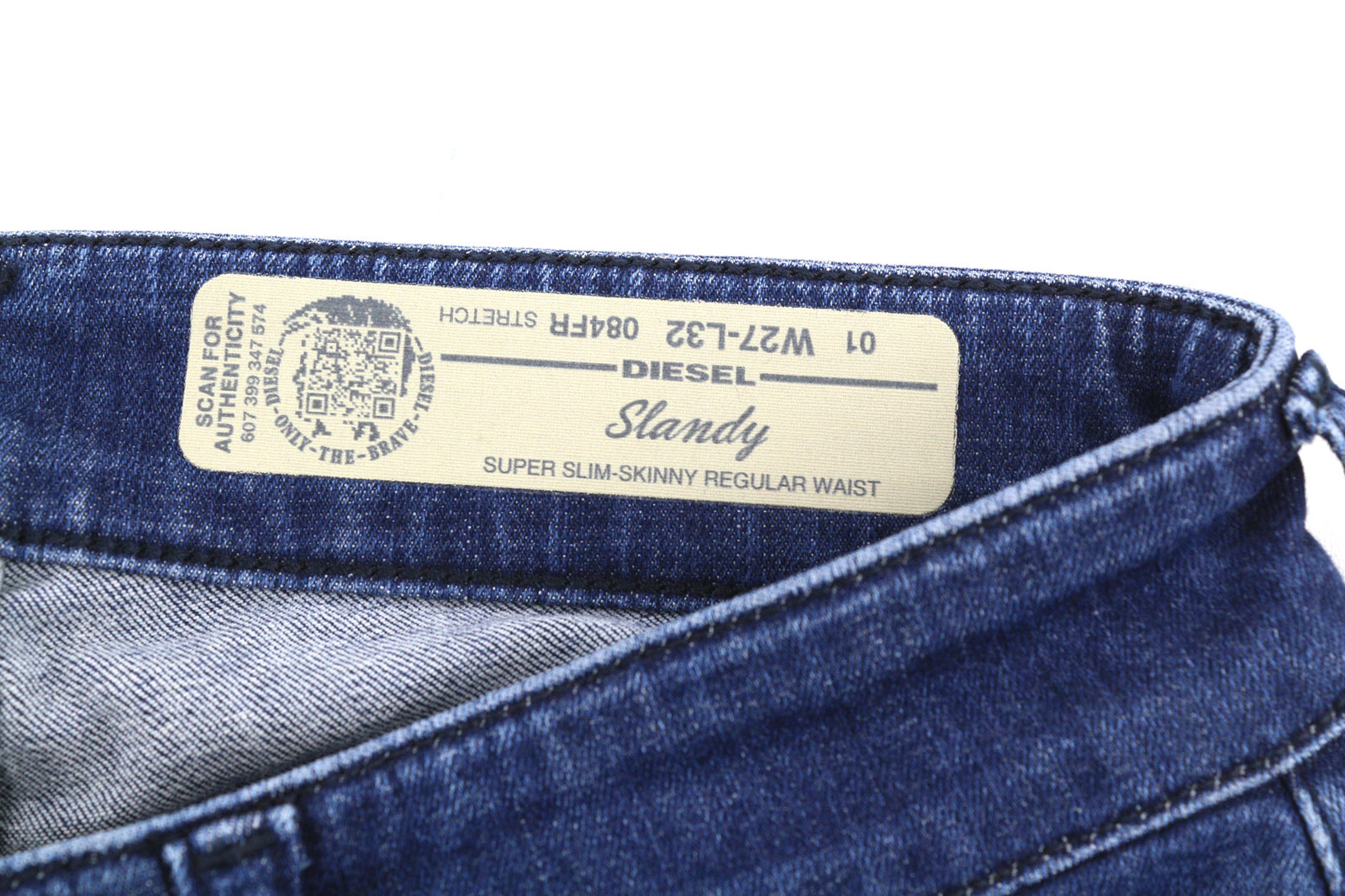 DIESEL Slandy 084FR Women Jeans W27/L32 Super Slim Skinny Regular Waist Stretch