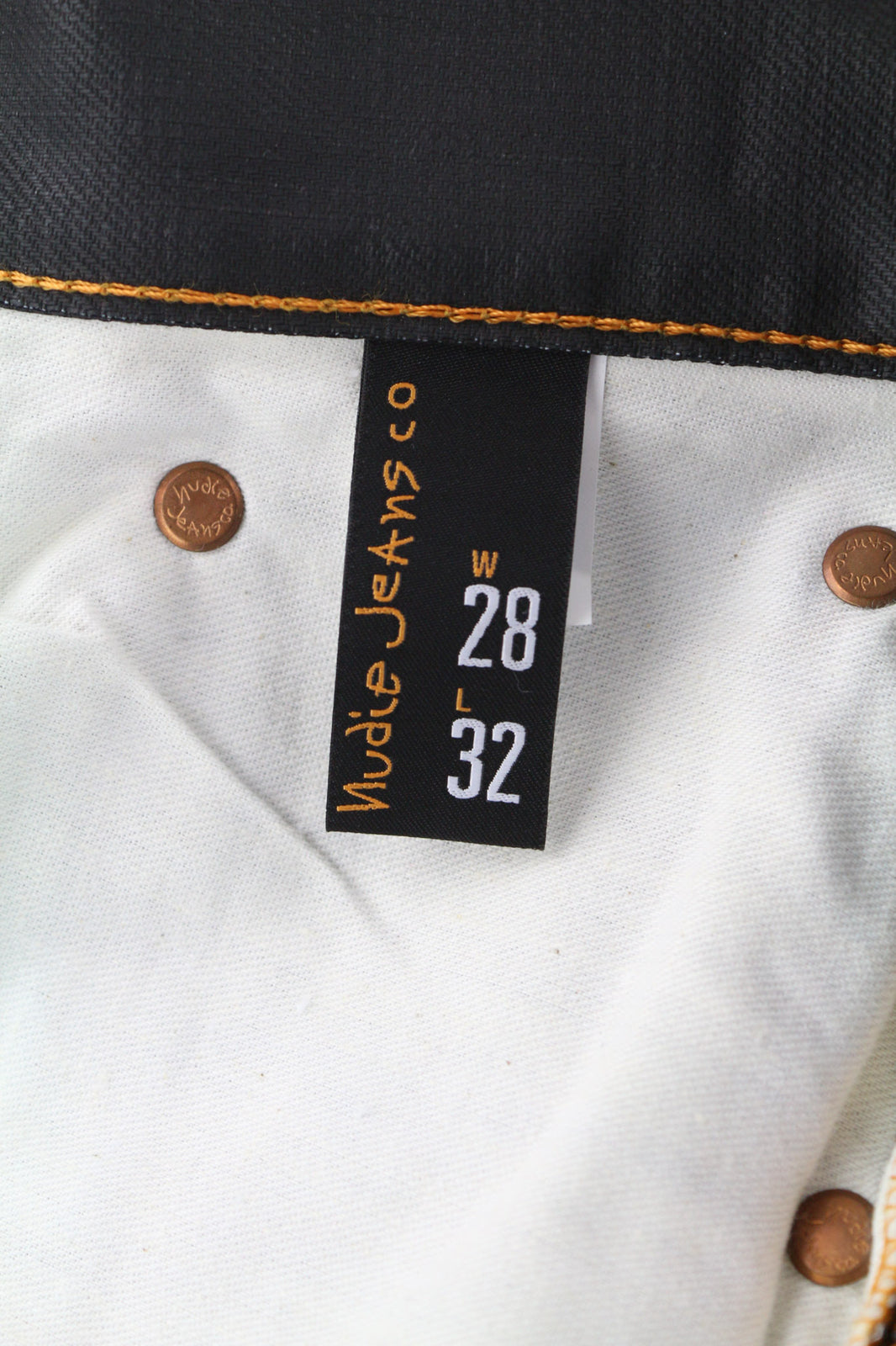 NUDIE JEANS Grim Tim Men Jeans W28/L32 Slim Fit Pure Cotton Black Coated