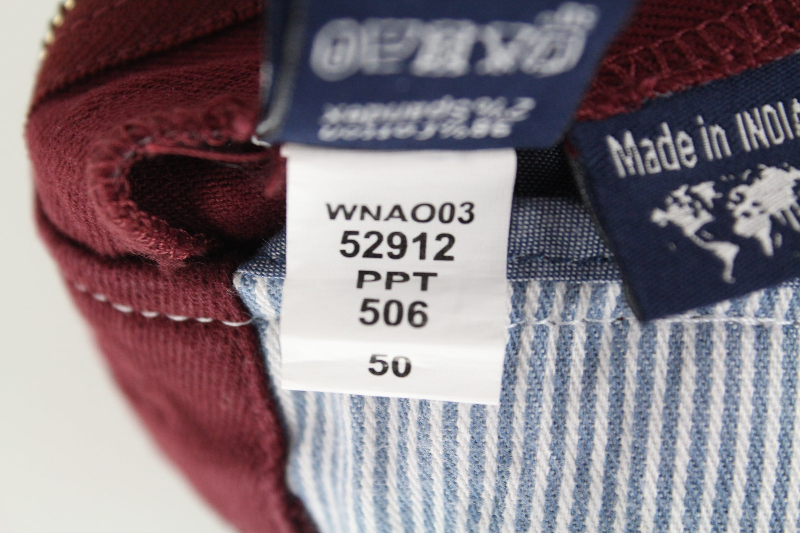 HARMONT & BLAINE Men Trousers 50 Burgundy Red Narrow Fit Stretch Twill Pocketed