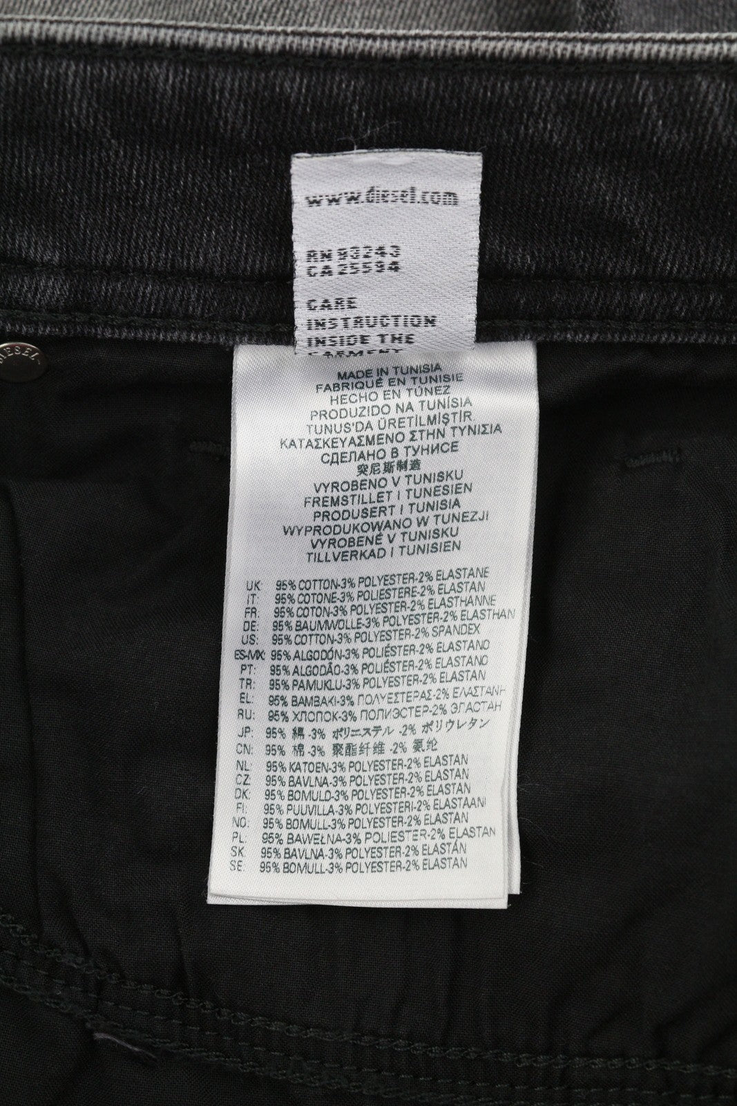 DIESEL 1979 Sleenker 0EIAG vyriški džinsai W31/L30 aptempti, žemo juosmens, skalbti džinsai 