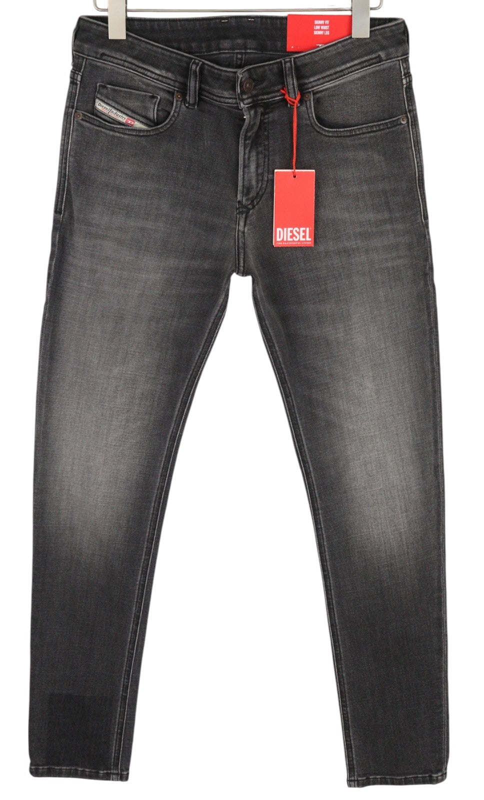 DIESEL 1979 Sleenker 0EIAG vyriški džinsai W31/L30 aptempti, žemo juosmens, skalbti džinsai 