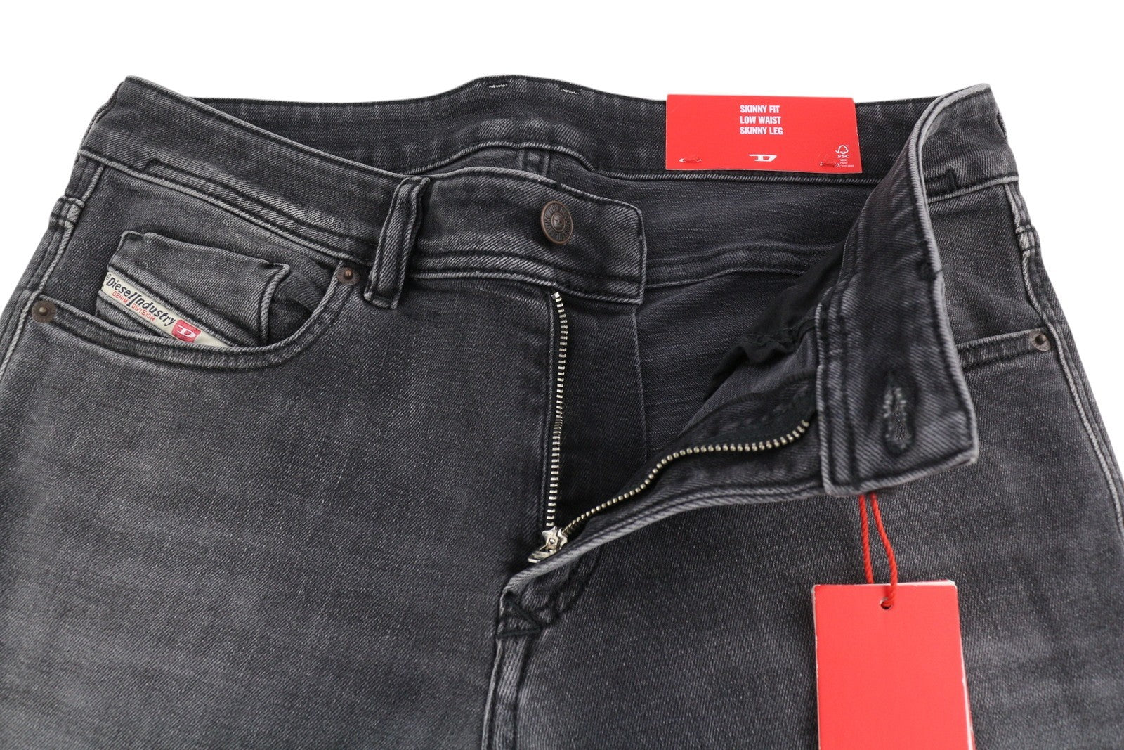 DIESEL 1979 Sleenker 0EIAG vyriški džinsai W31/L30 aptempti, žemo juosmens, skalbti džinsai 