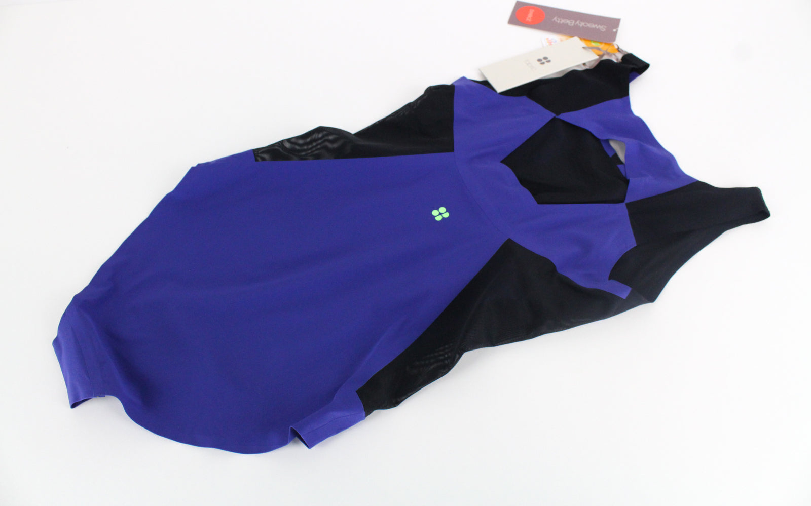 SWEATY BETTY Devant Dance Jumpsuit S Women Mesh Cut-Out Back Leotard Breathable