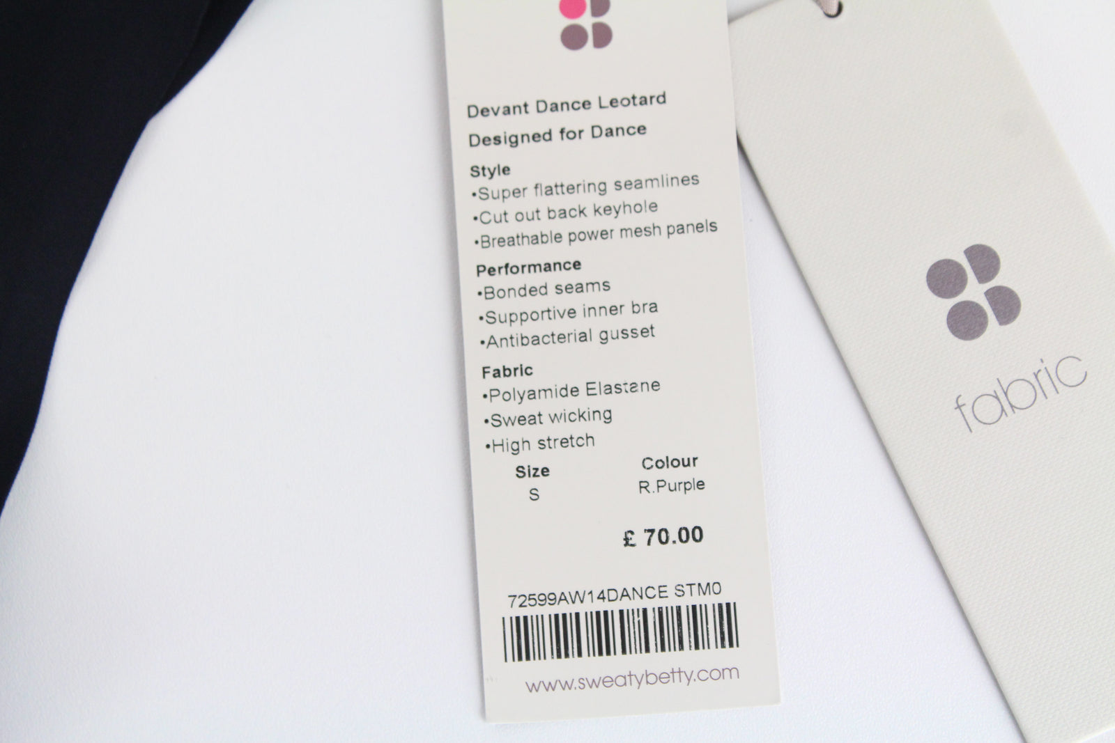 SWEATY BETTY Devant Dance Jumpsuit S Women Mesh Cut-Out Back Leotard Breathable