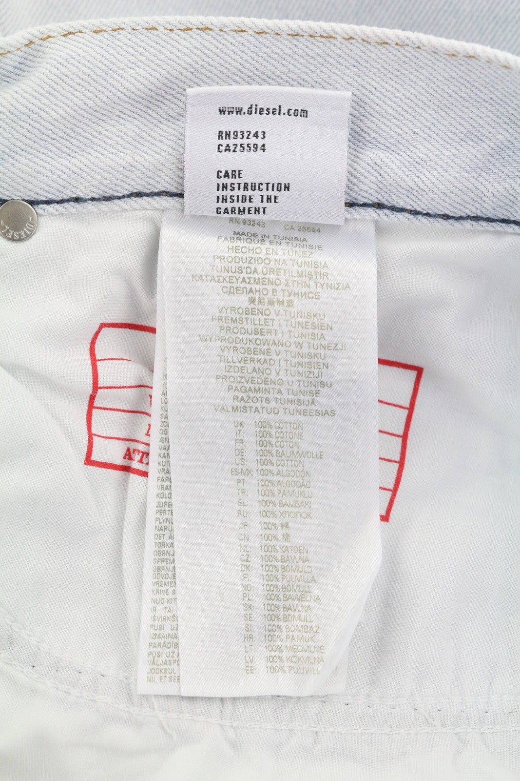 DIESEL 2010 0079Z Men Jeans W33/L30 Loose Fit Straight Leg Mid Waist RRP€250