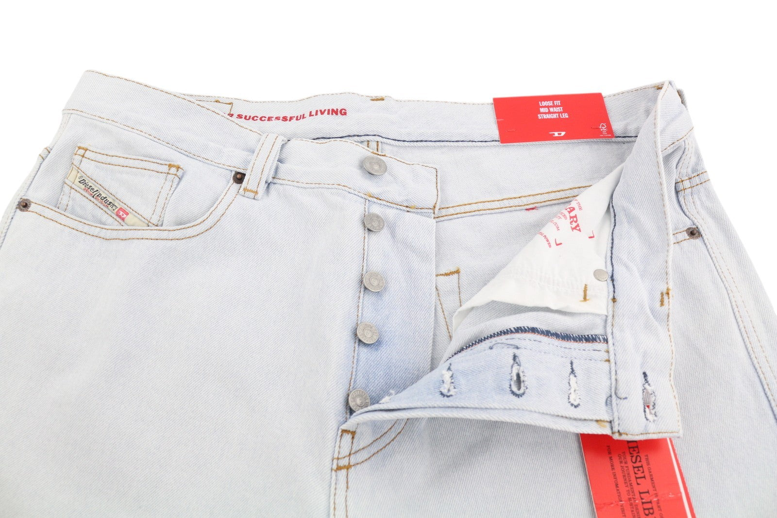 DIESEL 2010 0079Z Men Jeans W33/L30 Loose Fit Straight Leg Mid Waist RRP€250