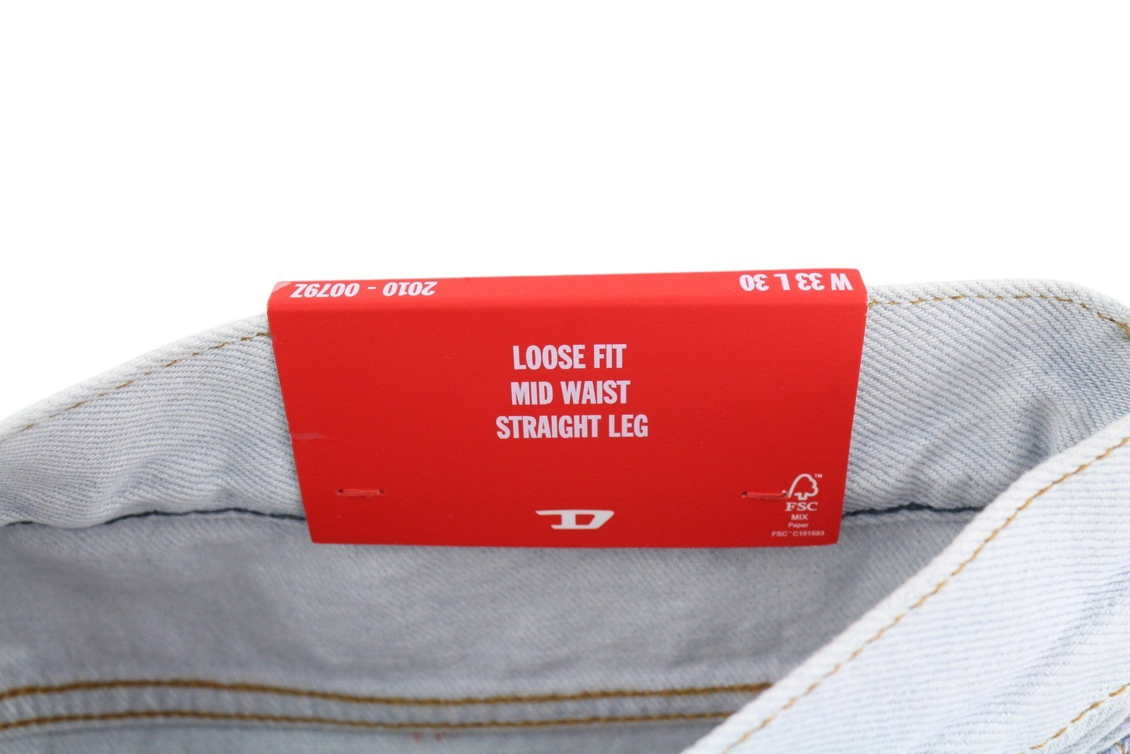 DIESEL 2010 0079Z Men Jeans W33/L30 Loose Fit Straight Leg Mid Waist RRP€250