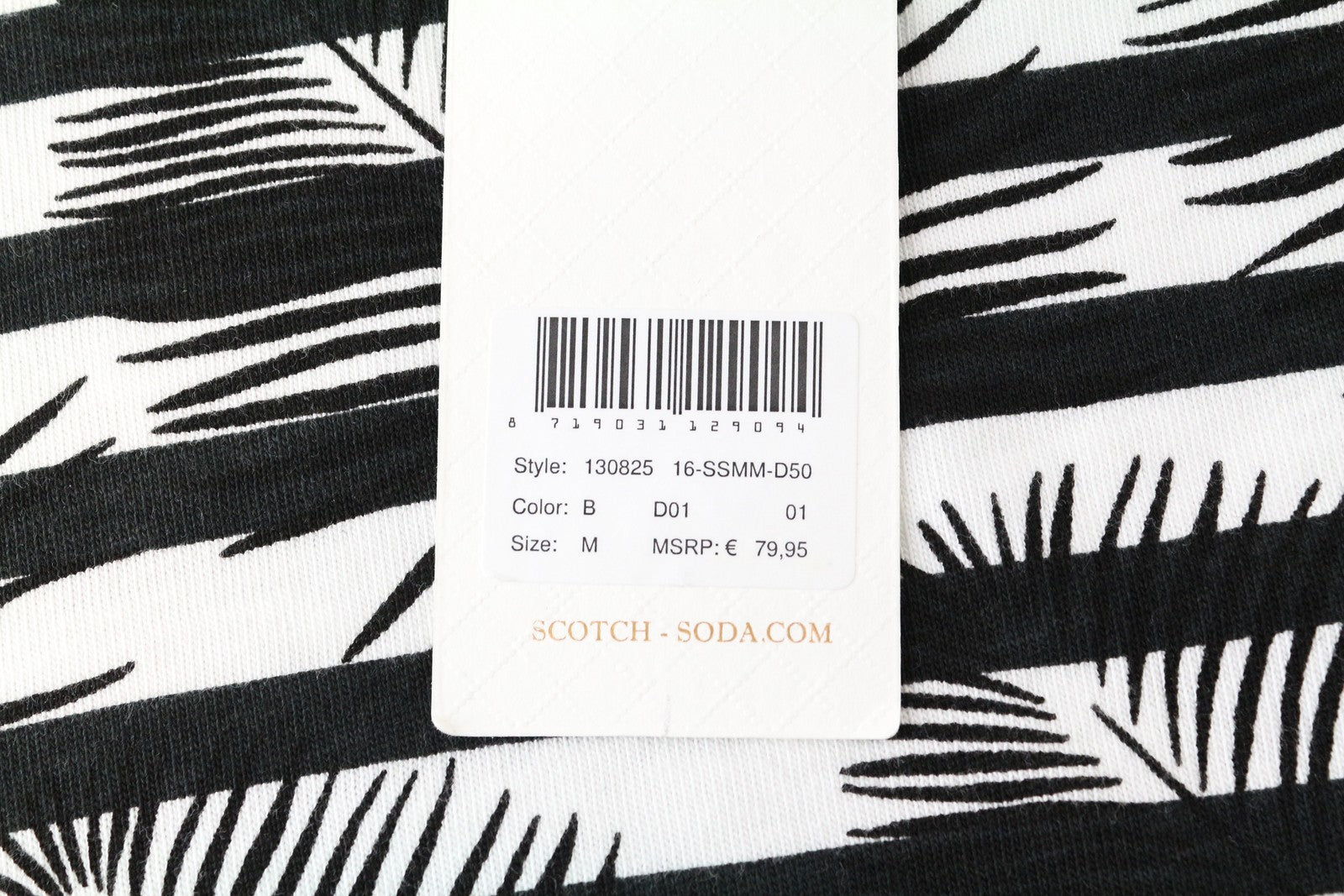 SCOTCH & SODA Ams Couture Black Cotton M Sweatshirt Patterned Long Sleeve