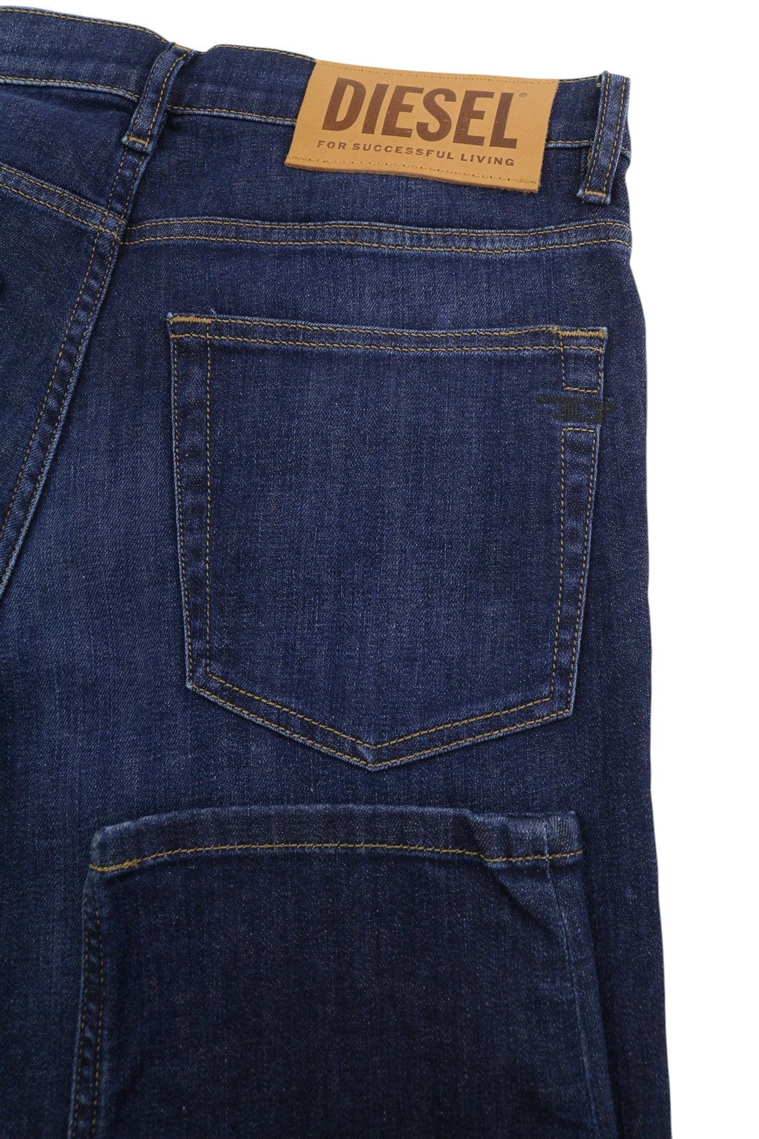 DIESEL D-Fining 009ZU Men Jeans W31/L34 Tapered Fit Stretch Buttoned Washed Blue