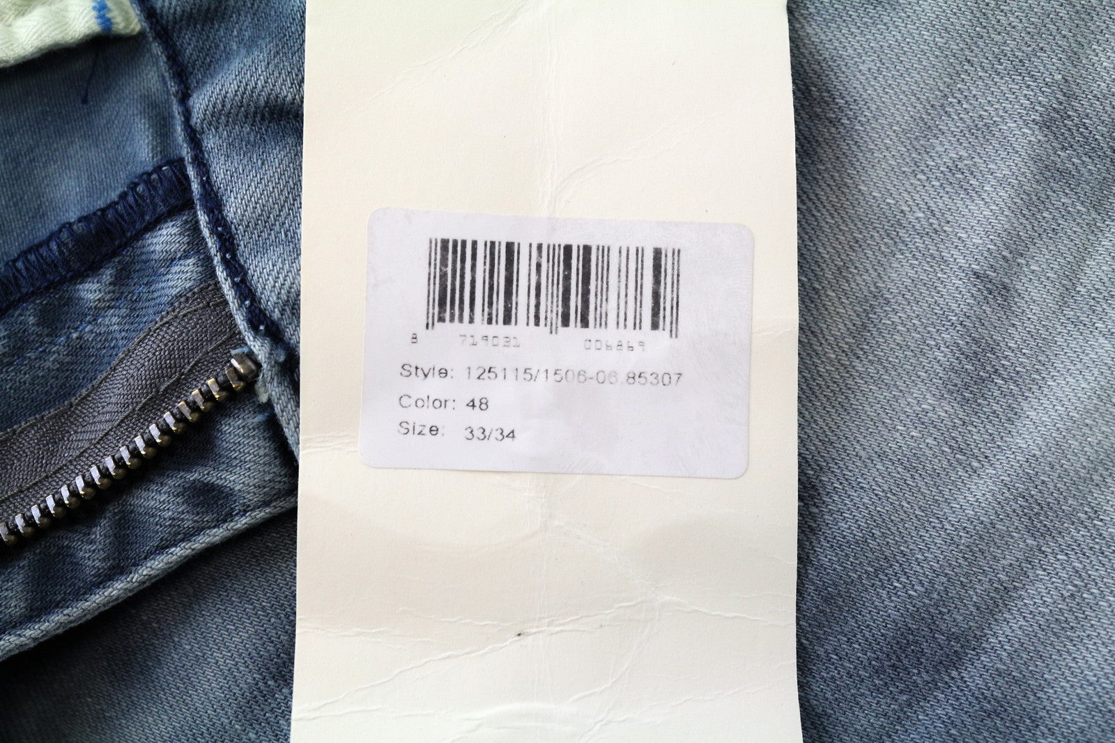 SCOTCH &amp; SODA Skim W33/L34 skalbto džinso aptempti mėlyni tamprūs vyriški džinsai 