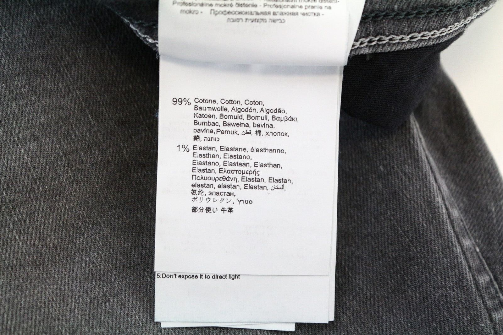 REPLAY Grover W30/L34 Straight Selvedge Grey Stretchy Cotton Washed Men Jeans