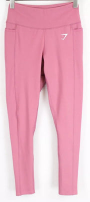 GYM SHARK Womens Leggings S Pink Stretchy Moisture-Wicking Sportswear