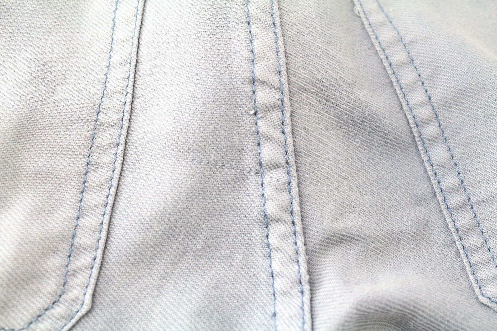 DENHAM Bonnie Wide Leg Women's Trousers W26/L28 Blue Aged Look Linen Paint