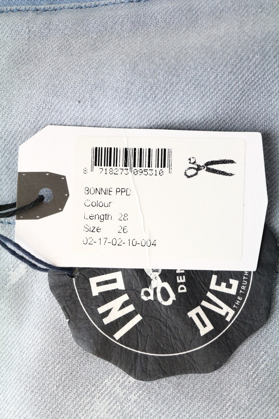 DENHAM Bonnie Wide Leg Women's Trousers W26/L28 Blue Aged Look Linen Paint