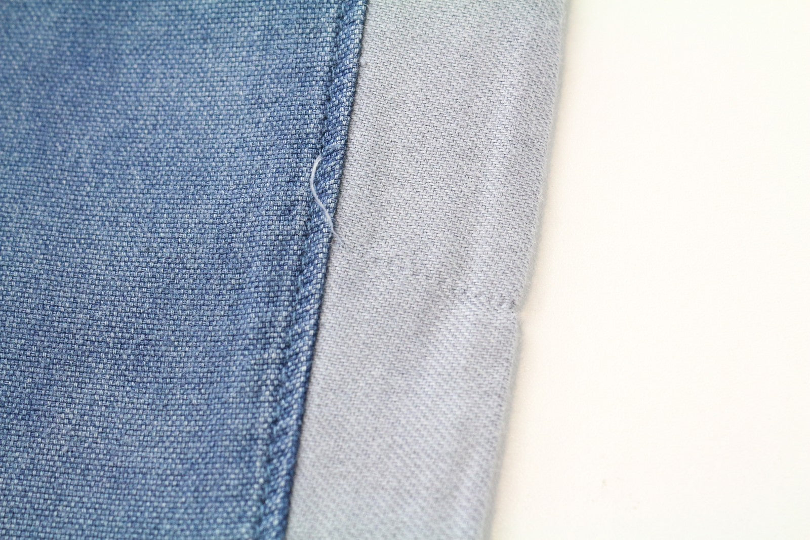 DENHAM Bonnie Wide Leg Women's Trousers W26/L28 Blue Aged Look Linen Paint