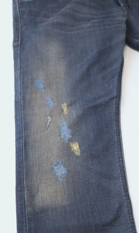 DIESEL Krooley-X-T 0870Z Mens Jeans W28 Blue Jogg Stretchy Distressed Slim