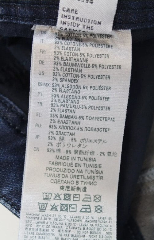 DIESEL Krooley-X-T 0870Z Mens Jeans W28 Blue Jogg Stretchy Distressed Slim