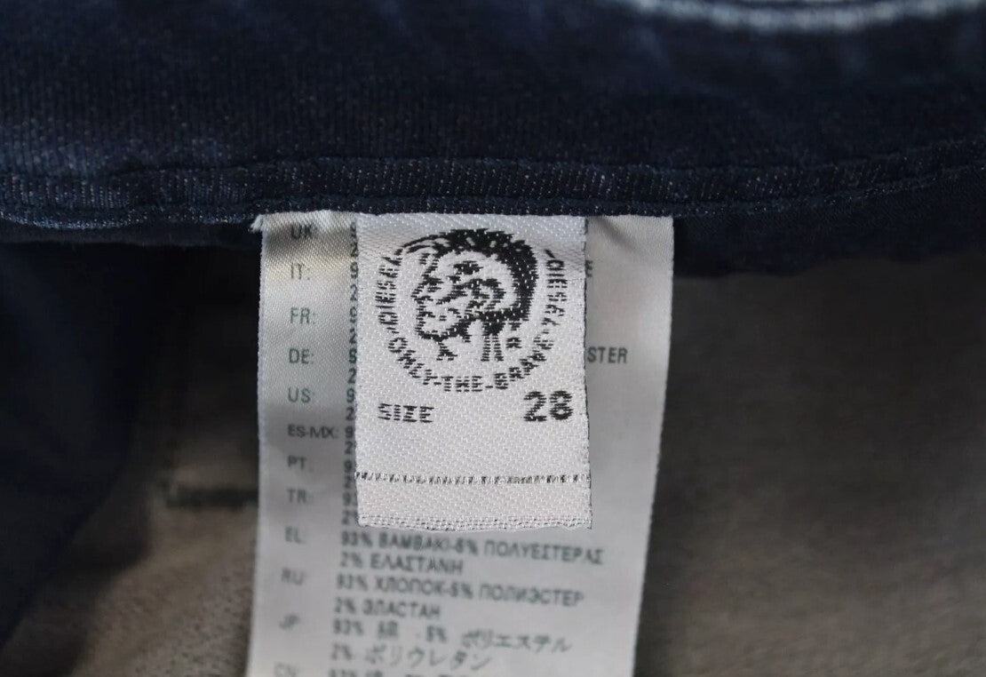 DIESEL Krooley-X-T 0870Z Mens Jeans W28 Blue Jogg Stretchy Distressed Slim