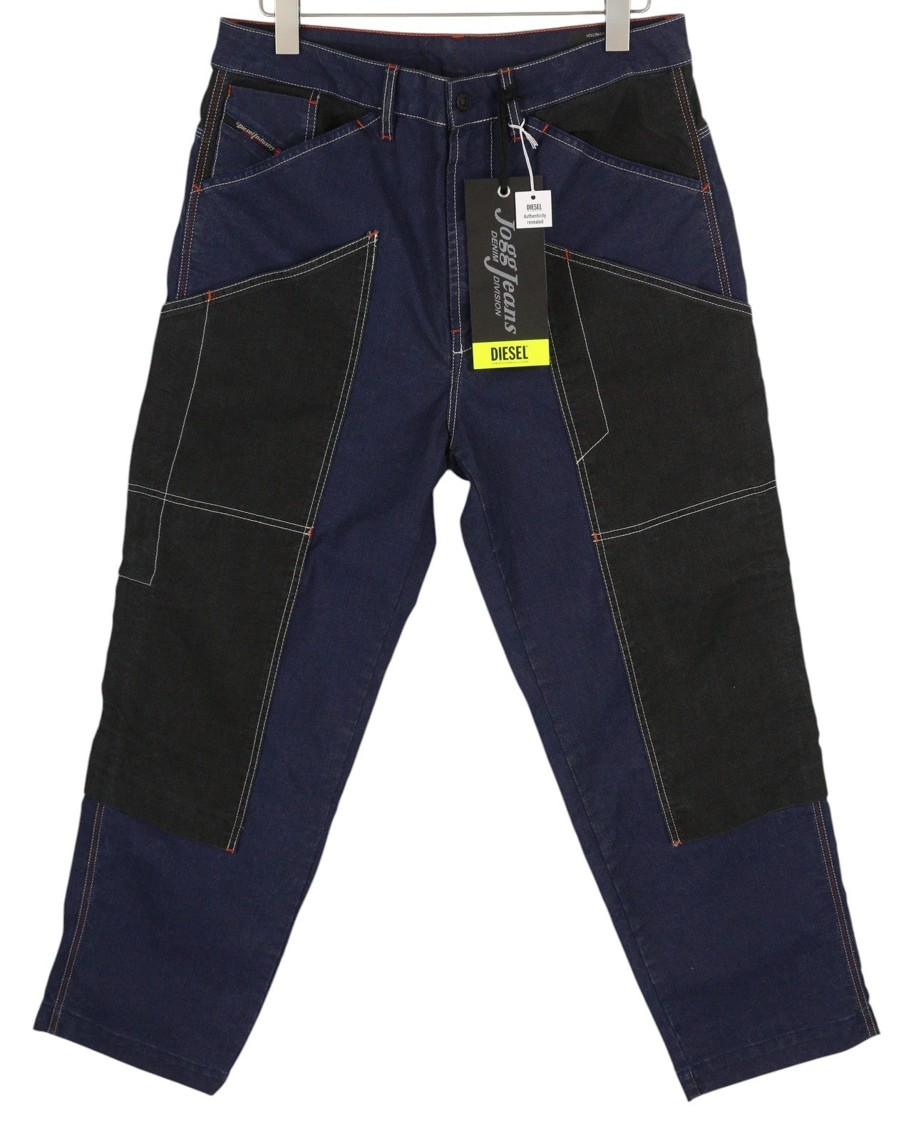 DIESEL D-Franky Carp Jogg 0EEAW Men Jeans W32 Straight Fit Stretch Zip RRP€200