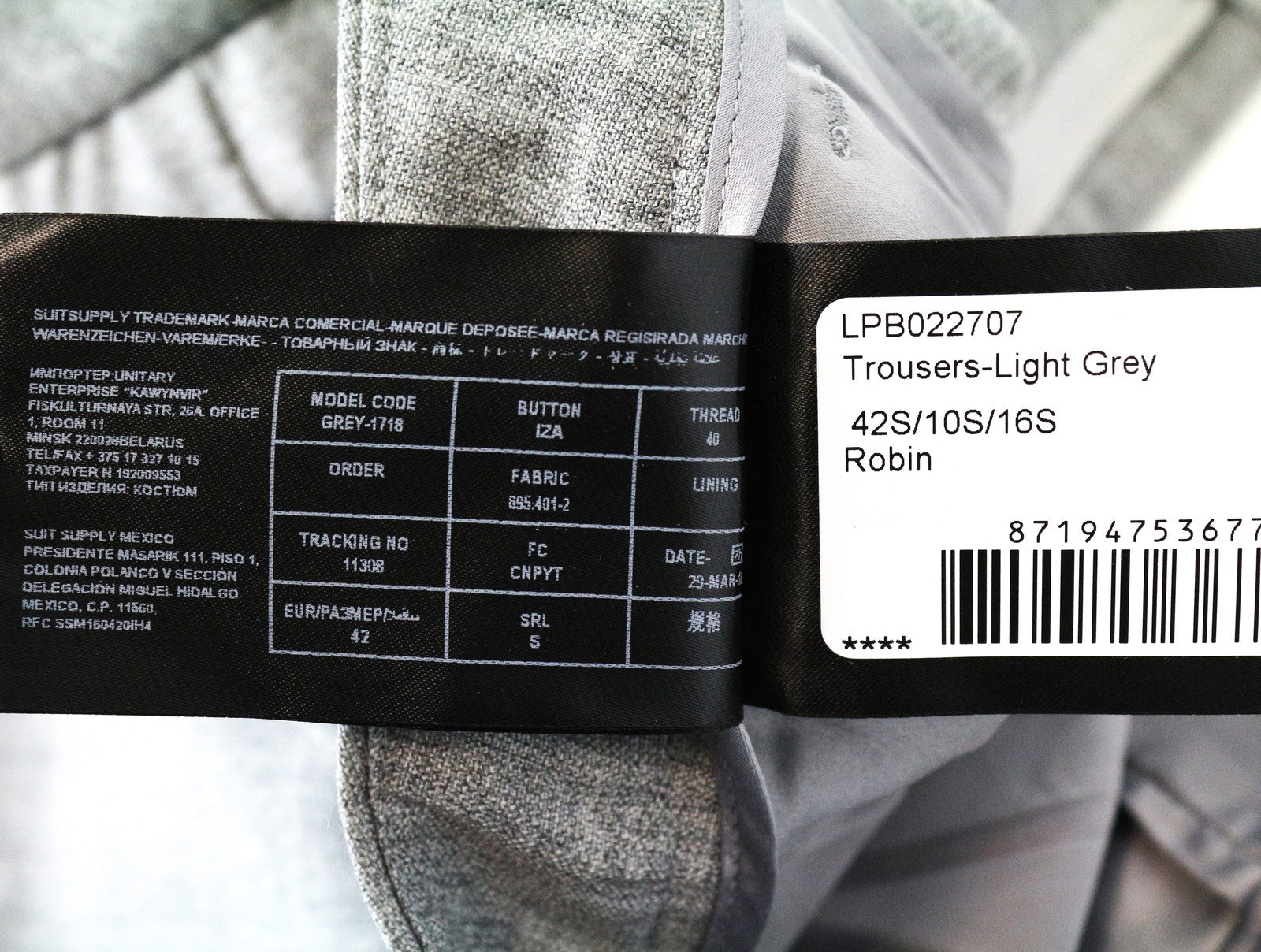 SUISTUDIO Women's Robin Trousers UK16S Grey Wool Pleated Dress Office Pants