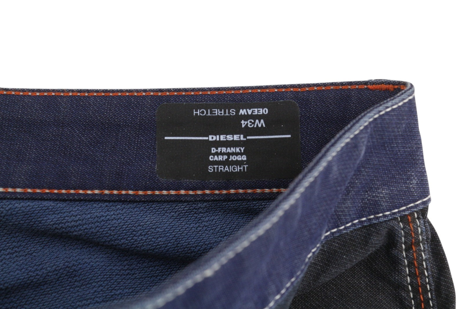 DIESEL D-Franky Carp Jogg 0EEAW Men Jeans W34 Straight Fit Stretch Zip RRP€200