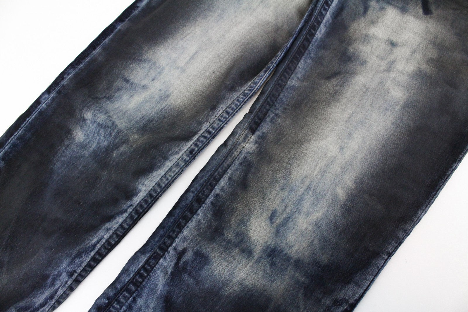 DIESEL Thommer CB-NE 085AZ vyriški džinsai W28 pilka mėlyna plona vaškuota Jogg elastinga 