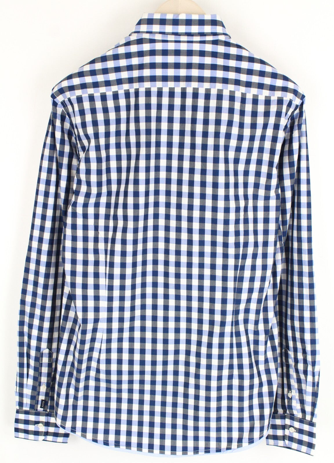 SCOTCH & SODA Couture Mens Shirt M Blue Checked Cotton Long Sleeved Collared