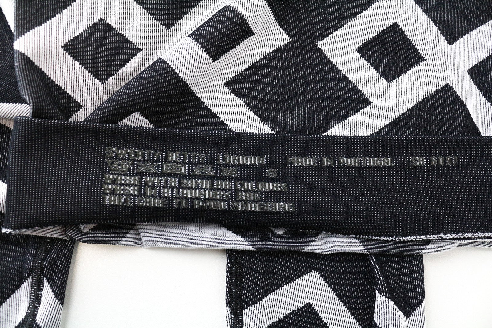 SWEATY BETTY Sport Leggings S Grey White Pattern Stretch Pull-On Gymwear