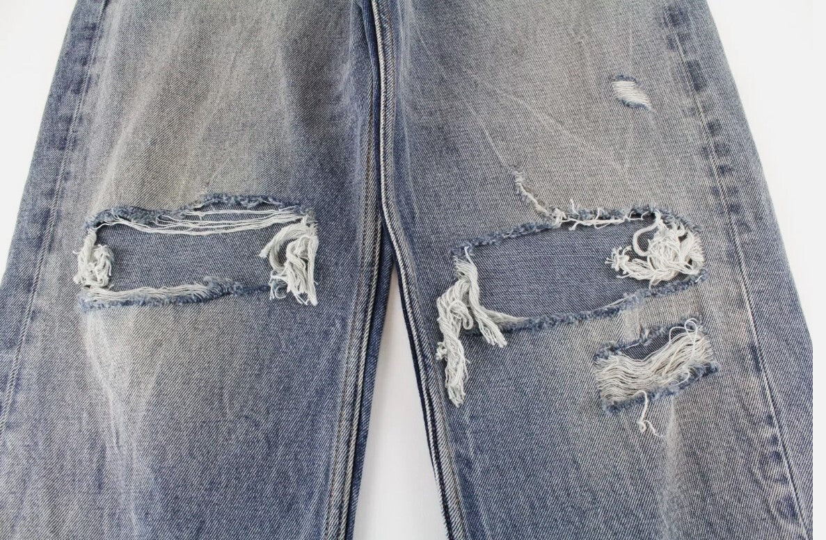 DIESEL Dagh-XP 084ZS Mens Jeans W30/L30 Blue Straight  Cotton Ripped Washed