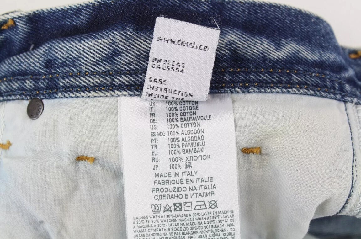 DIESEL Dagh-XP 084ZS Mens Jeans W30/L30 Blue Straight  Cotton Ripped Washed