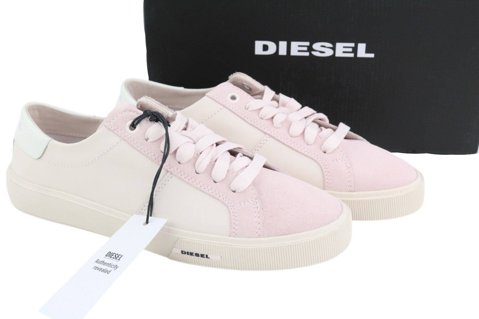 DIESEL S-Mydori Lc W Women Sneakers EU39 Light Pink Leather Almond RRP€200