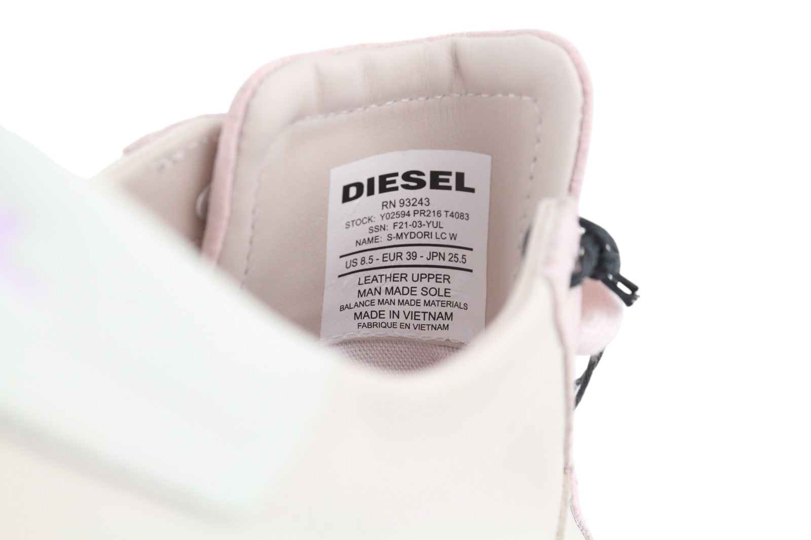 DIESEL S-Mydori Lc W Women Sneakers EU39 Light Pink Leather Almond RRP€200