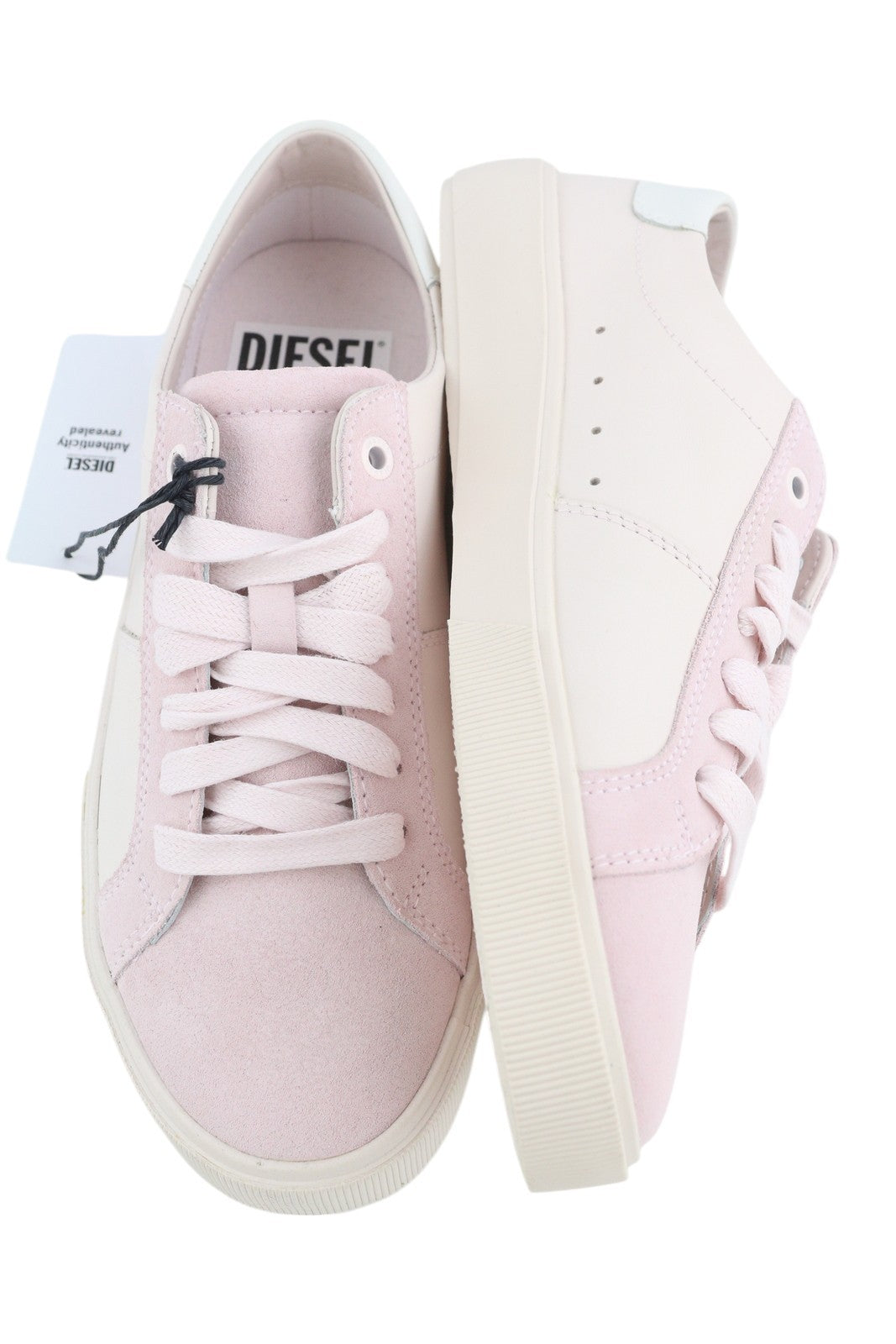 DIESEL S-Mydori Lc W Women Sneakers EU39 Light Pink Leather Almond RRP€200