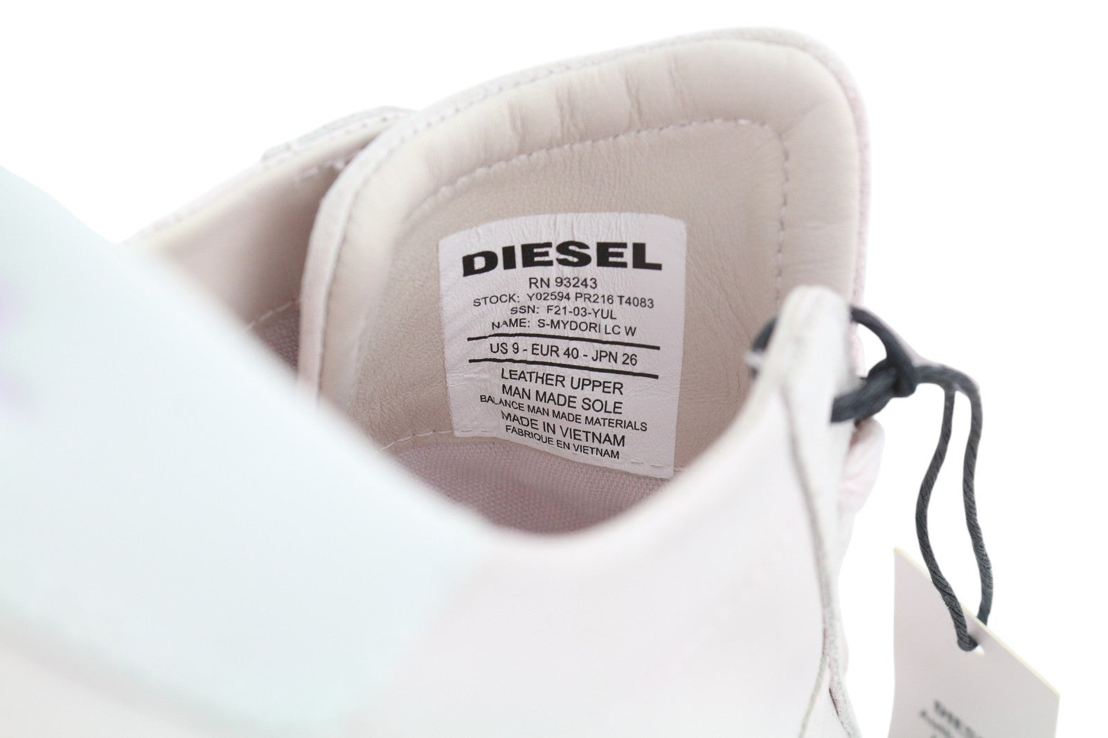 DIESEL S-Mydori Lc W moteriški sportbačiai, šviesiai rožinės spalvos, odiniai, migdolų spalvos, RRP 200 € 