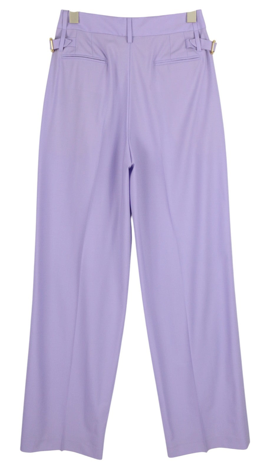 PT TORINO Isabel Women Trousers 42 W27 Purple Violet Fleece Wool Blend RRP€350