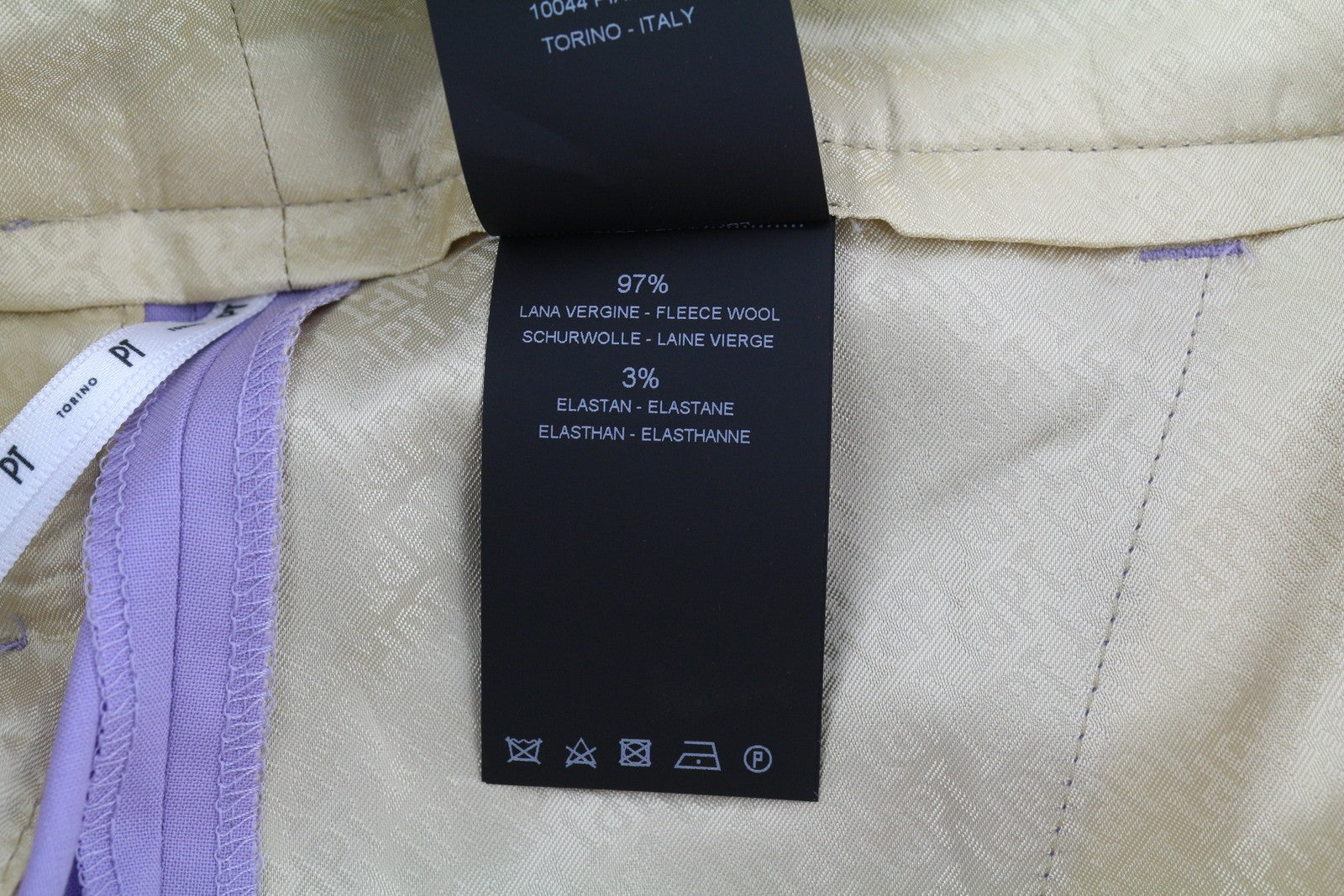 PT TORINO Isabel Women Trousers 42 W27 Purple Violet Fleece Wool Blend RRP€350