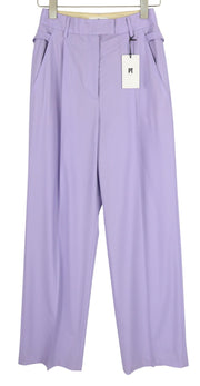 PT TORINO Isabel Women Trousers 40 W26 Purple Violet Fleece Wool Blend RRP€350